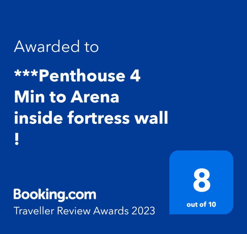 ***Penthouse 4 Min To Arena Inside Fortress Wall ! ヴェローナ エクステリア 写真